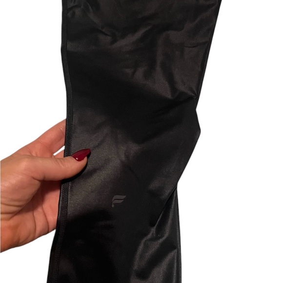 Fabletics Black Pleather Leggings - Picture 2 of 5